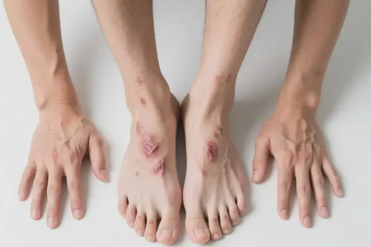 男人四肢出濕疹不管它會(huì)自己自愈嗎(圖3)