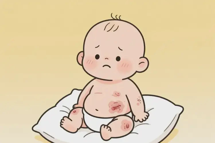 小兒肚子上出濕疹不管它會(huì)自己痊愈嗎(圖3)