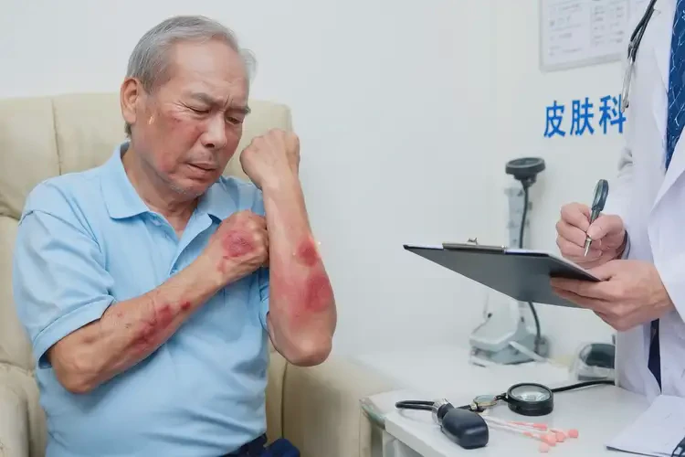 老年人肚子上出現(xiàn)濕疹能徹底自愈嗎(圖4)