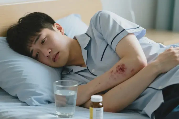 大學(xué)生手臂上起濕疹不管它會自己自愈嗎(圖2)