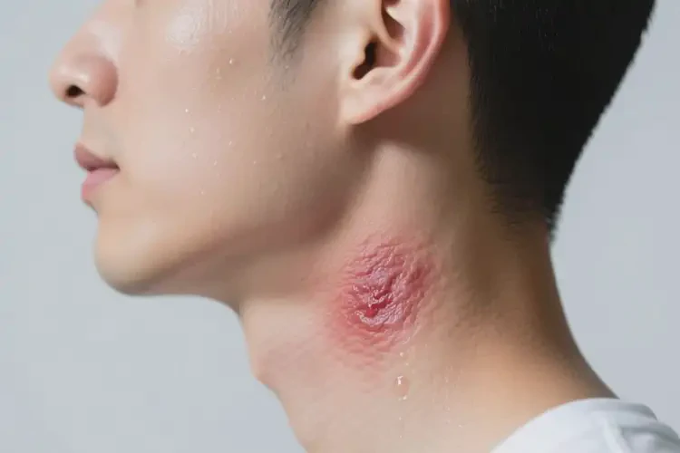 男人脖子長濕疹不管它會自己好嗎(圖3)