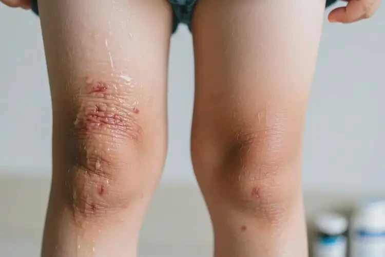 少兒大腿偶爾長濕疹能靠自己自愈嗎(圖1)