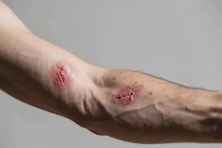 男性手臂長濕疹能靠自己自愈嗎(圖1)