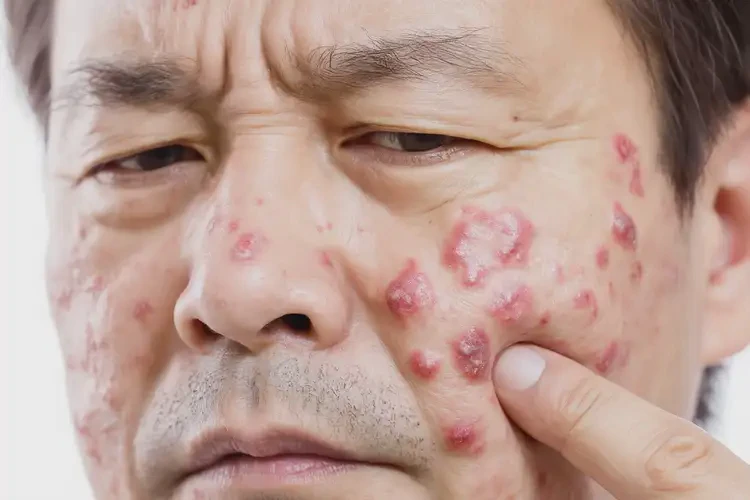 男性面部長濕疹不管它會自己自愈嗎(圖4)