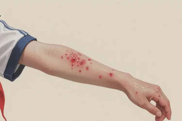 中學(xué)生手臂上出現(xiàn)濕疹不管它會(huì)自己好嗎(圖3)