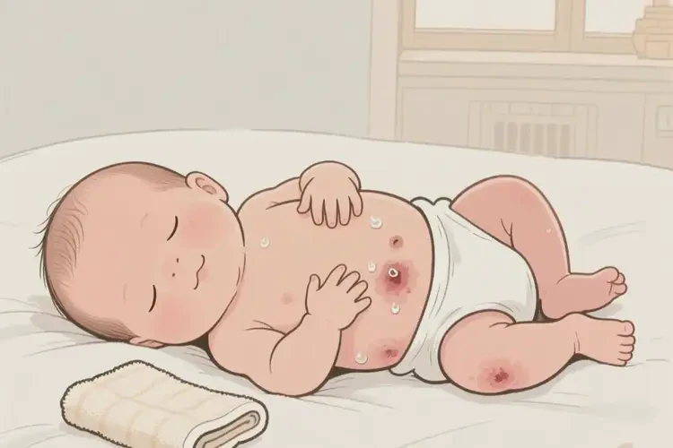 新生兒肚子上容易長濕疹不管它會自己自愈嗎(圖3)