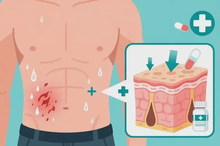 男性肚子上偶爾起濕疹能夠徹底治愈嗎(圖3)