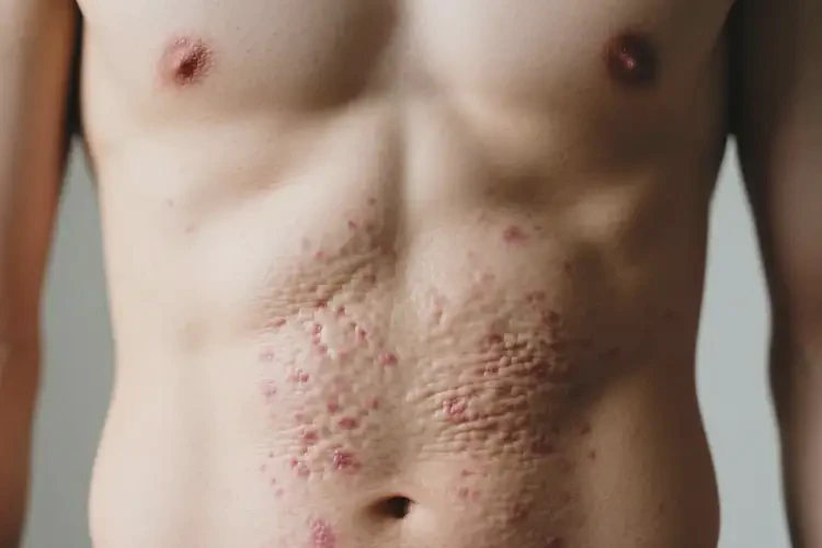 男生肚子上起濕疹可不可以徹底自愈(圖1)