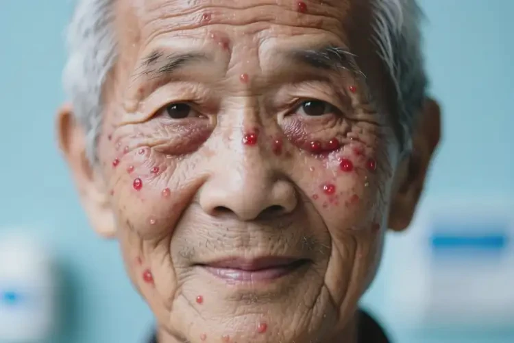 老人臉上出濕疹不管它會自己好嗎(圖1)