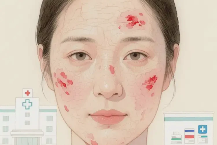 女人面部容易起濕疹不管它會(huì)自己好嗎(圖4)