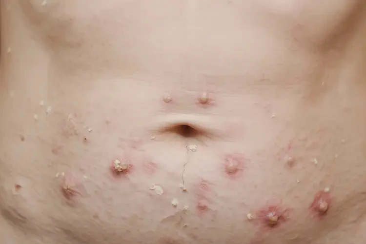 女生肚子上長(zhǎng)濕疹不管它會(huì)自己自愈嗎(圖4)