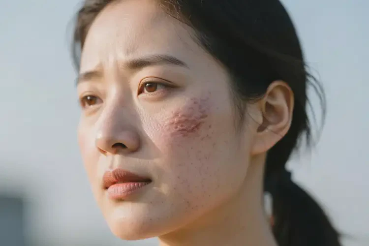 女人臉上長濕疹不管它會(huì)自己好嗎(圖1)