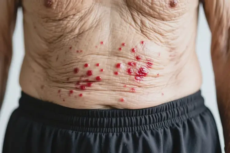 高齡老人肚子出現(xiàn)濕疹不管它會(huì)自己自愈嗎(圖1)