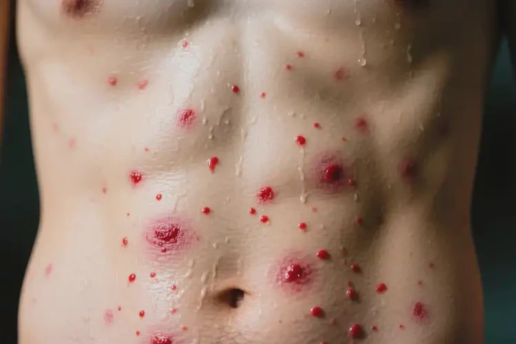 青年人肚子上出濕疹不管它會自己痊愈嗎(圖1)