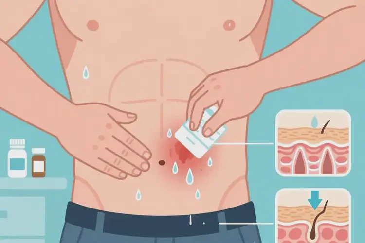 男性肚子上偶爾起濕疹能夠徹底治愈嗎(圖1)