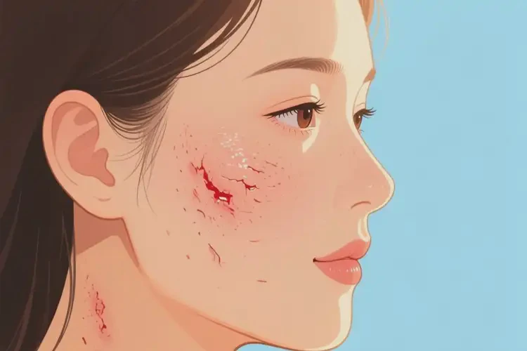 女人面部容易起濕疹不管它會(huì)自己好嗎(圖2)