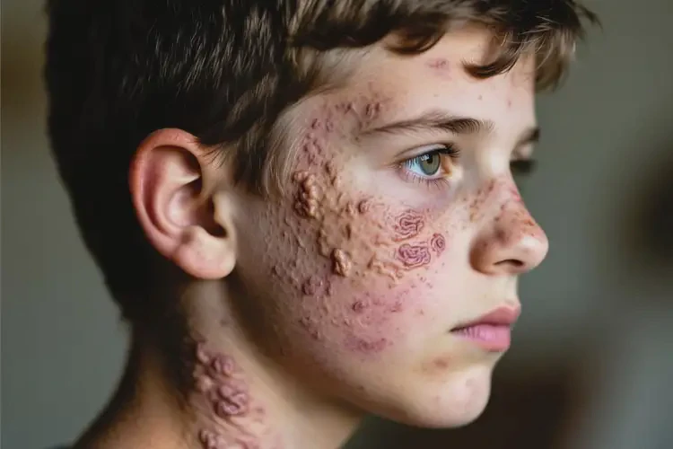 青少年全身长湿疹不管它会自己自愈吗(图1)