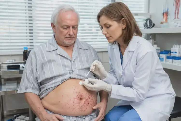 老年人肚子上出現(xiàn)濕疹能徹底自愈嗎(圖3)