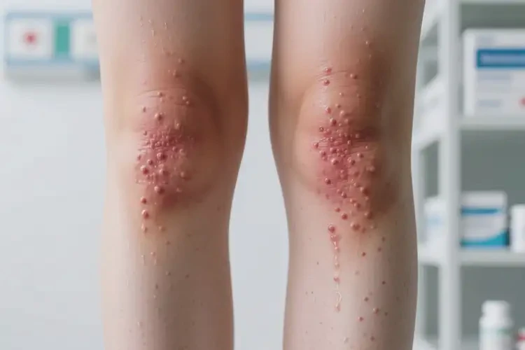 女生小腿出現(xiàn)濕疹不管它會(huì)自己好嗎(圖4)