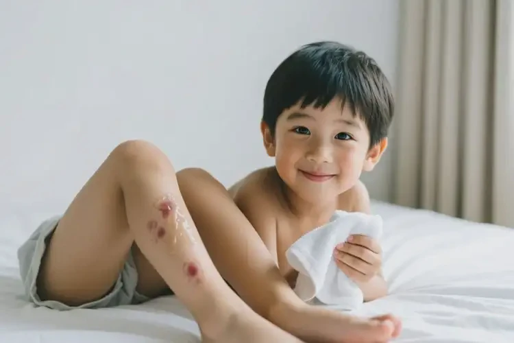 孩子小腿容易长湿疹不管它会自己自愈吗(图1)