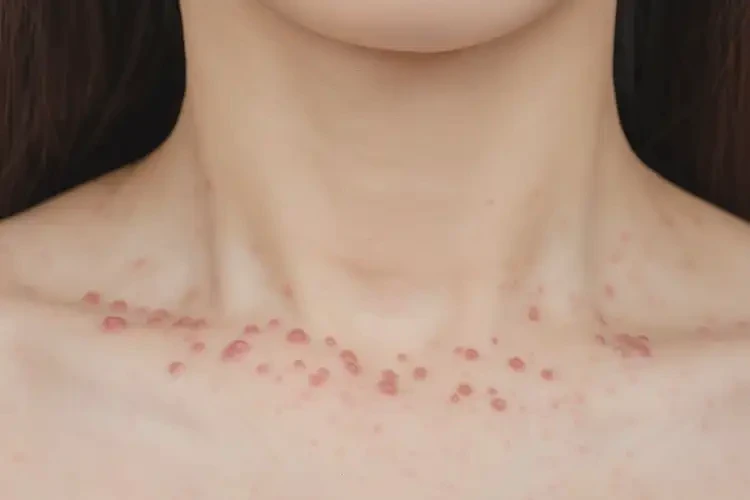 女人脖子偶尔长湿疹不管它会自己自愈吗(图4)