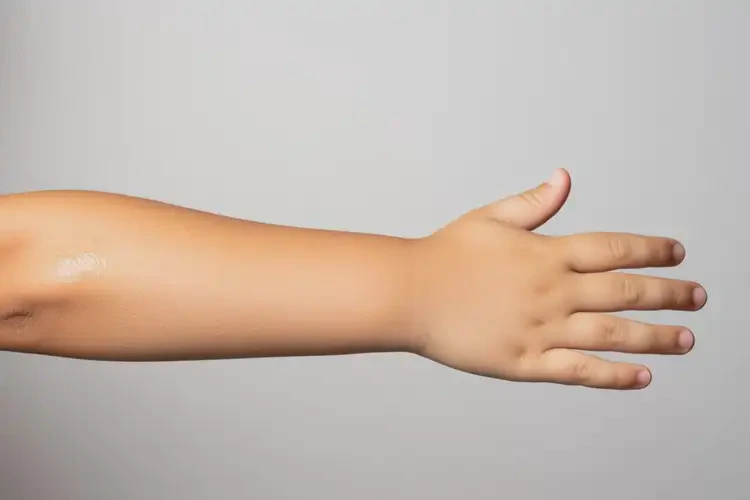 小孩手臂起濕疹不管它會(huì)自己自愈嗎(圖1)