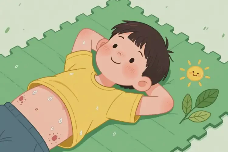 小學(xué)生肚子上出濕疹不管它會(huì)自己痊愈嗎(圖2)
