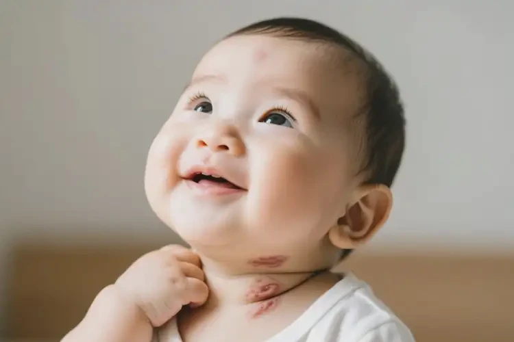 幼儿脖子上起湿疹不管它会自己痊愈吗(图1)