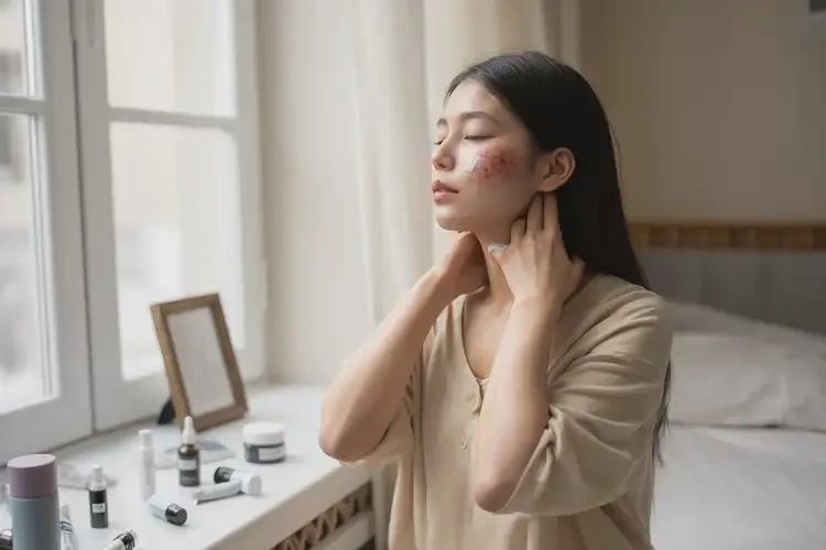 女生脖子上起湿疹能够彻底治愈吗(图2)