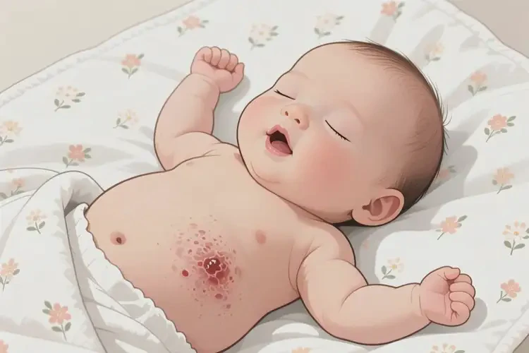 新生兒肚子上容易起濕疹不管它會自己痊愈嗎(圖2)