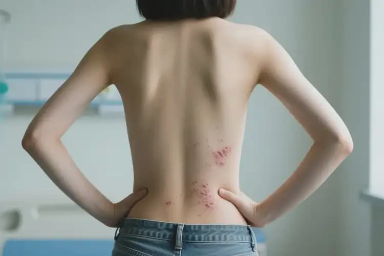 女生肚子上偶爾長濕疹不管它會自己好嗎(圖1)