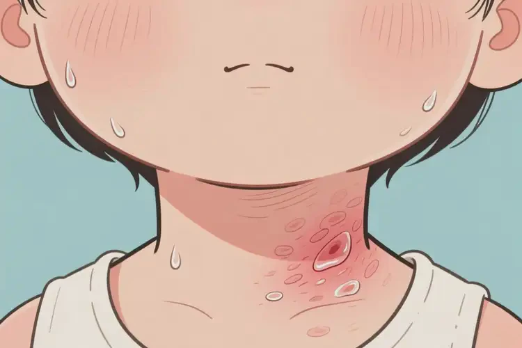 兒童脖子上偶爾起濕疹能靠自己自愈嗎(圖2)