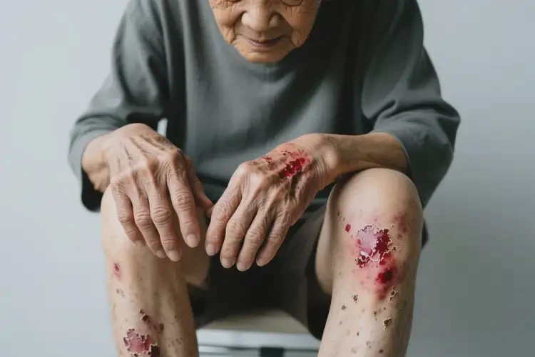 高齡老人四肢經(jīng)常長濕疹不管它會自己好嗎(圖2)