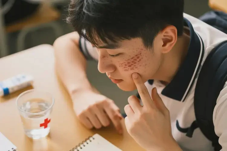 大學(xué)生面部起濕疹不管它會(huì)自己好嗎(圖2)