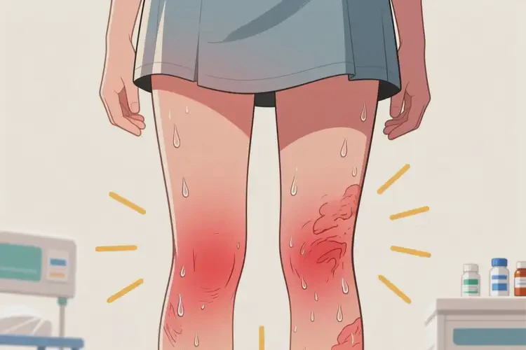 女生四肢出濕疹不管它會(huì)自己自愈嗎(圖1)