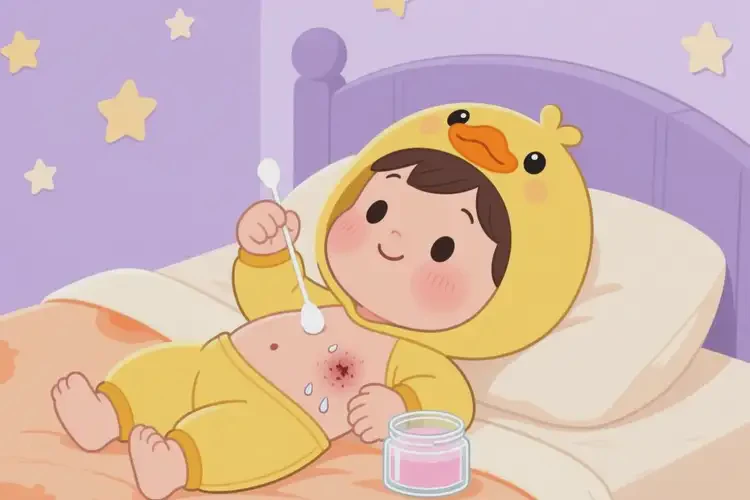 孩子肚子上容易起濕疹不管它會自己好嗎(圖2)