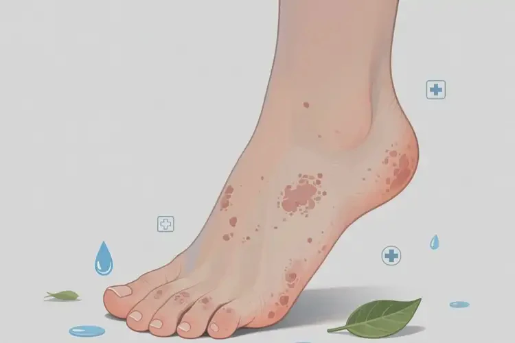 女生脚上长湿疹不管它会自己自愈吗(图1)