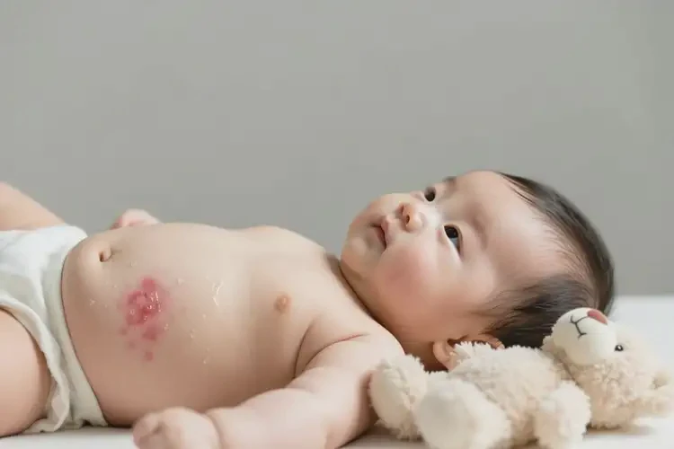 嬰幼兒肚子有濕疹不管它會自己自愈嗎(圖1)
