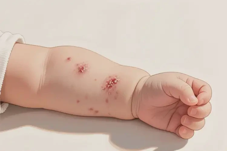 新生兒手臂上偶爾長(zhǎng)濕疹能靠自己自愈嗎(圖2)