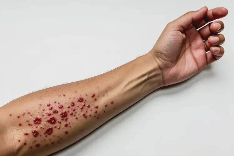 男性手臂上偶爾長濕疹不管它會自己好嗎(圖2)