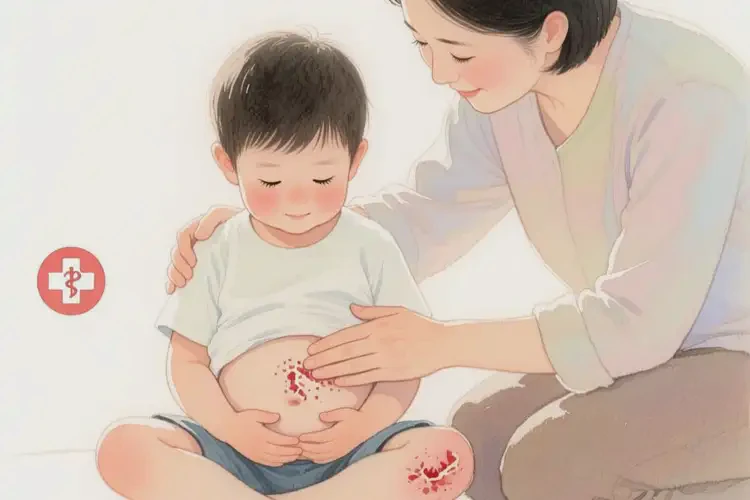 小孩肚子出濕疹不管它會自己好嗎(圖1)