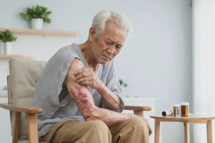 老人屁股出濕疹能靠自己自愈嗎(圖1)