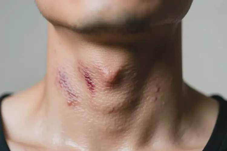 男性脖子上長濕疹不管它會自己痊愈嗎(圖2)