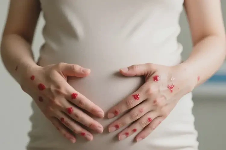 孕婦手上出現(xiàn)濕疹不管它會自己痊愈嗎(圖1)