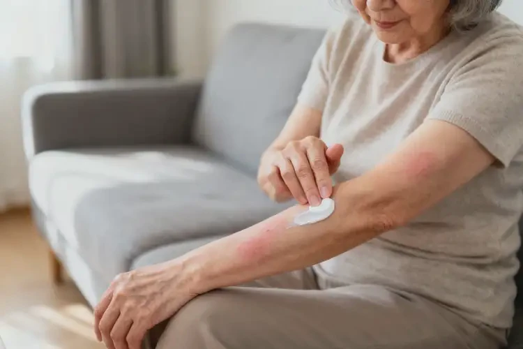 老年人手臂出現(xiàn)濕疹能徹底自愈嗎(圖4)