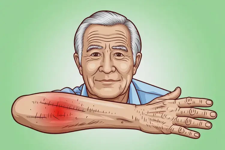 老人手臂上偶爾長(zhǎng)濕疹不管它會(huì)自己自愈嗎(圖2)