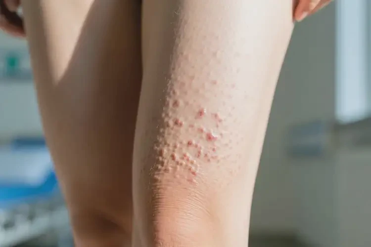 女人大腿起濕疹不管它會(huì)自己痊愈嗎(圖2)