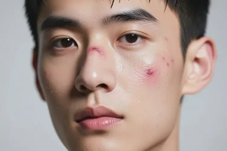 男生臉上出濕疹能靠自己自愈嗎(圖2)