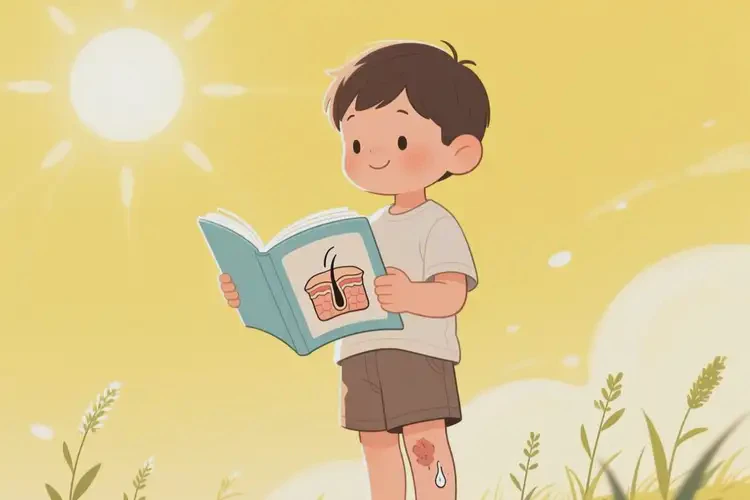 小兒小腿上起濕疹不管它會(huì)自己自愈嗎(圖1)