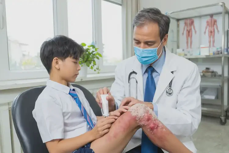 小學(xué)生小腿長濕疹可以徹底自愈嗎(圖3)